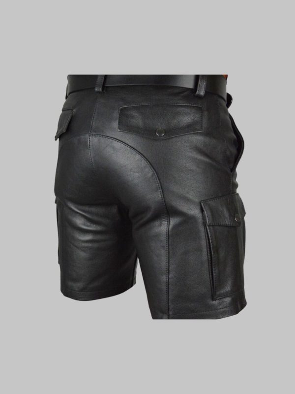 Cargo Leather Shorts
