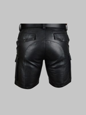 Cargo Leather Shorts