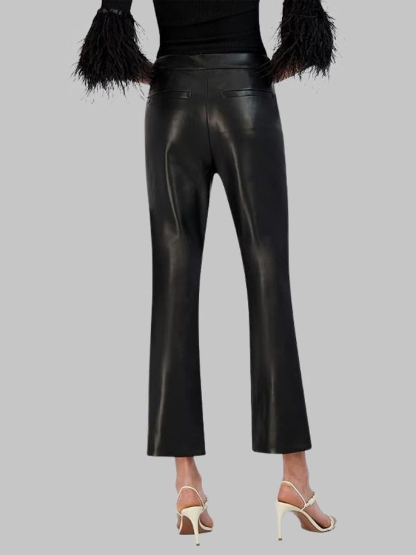Womens Cropped Leather Pants