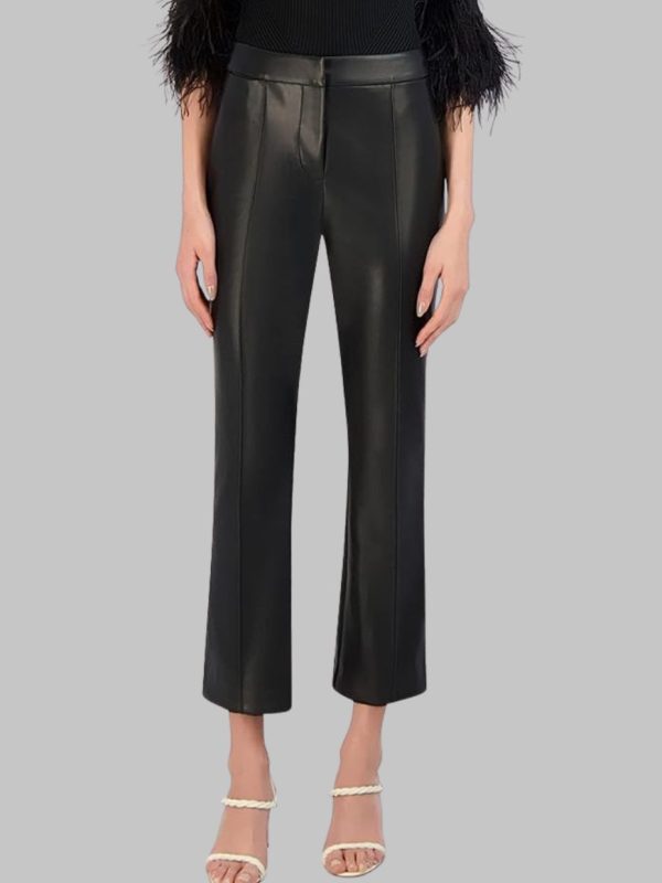 Womens Cropped Leather Pants