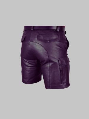 Leather Cargo Shorts