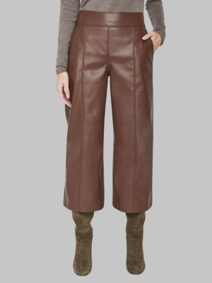 Cropped Leather Pants
