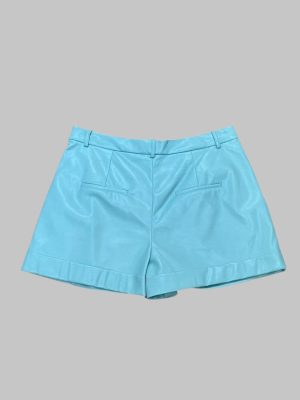 blue Leather Shorts women