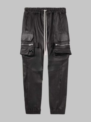 Mens Leather Cargo Trouser